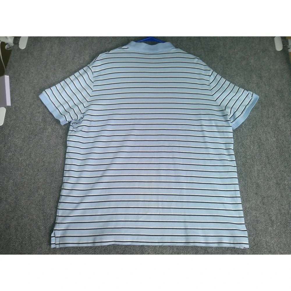 Polo Ralph Lauren Men's XL Classic Fit Striped Polo Shirt Blue White Cotton